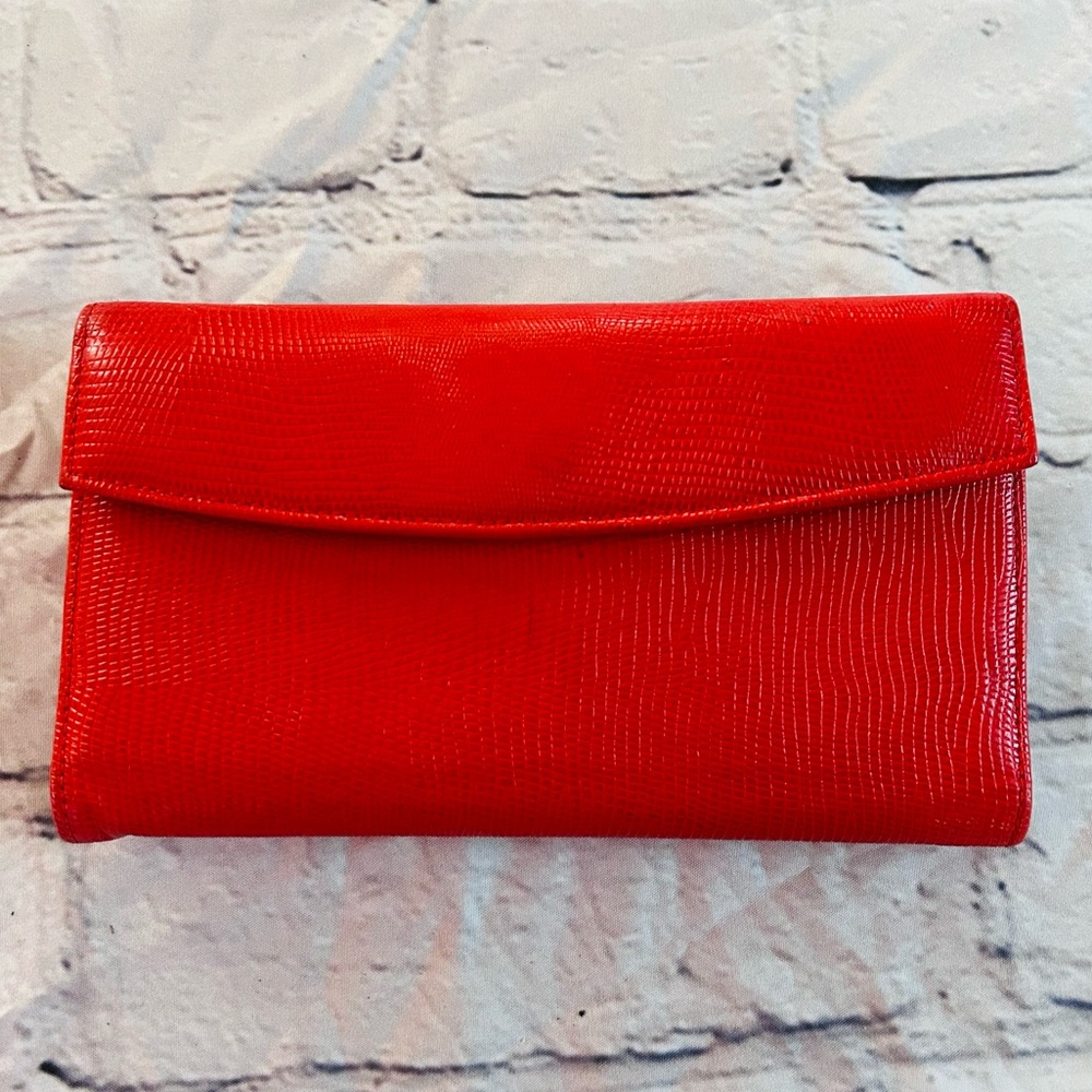 Vintage St Thomas pig skin red wallet